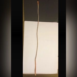 Skinny Medium Belt With Braid Pattern